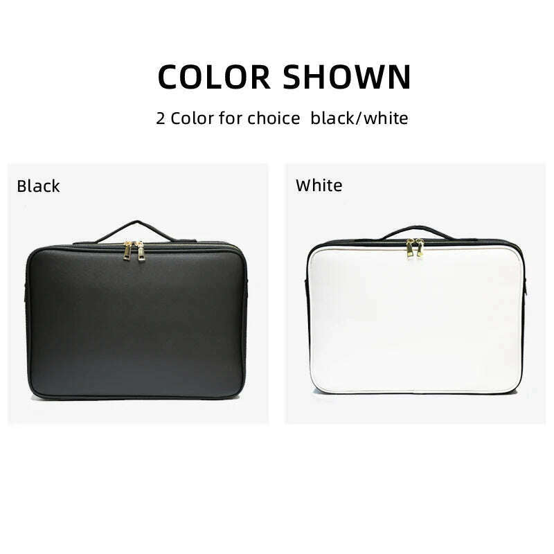 New Large Capacity Make Up Case Professional Cosmetic Bag PU Leather Beauty Makeup Necessary Waterproof Make Up Bag - KIMLUD