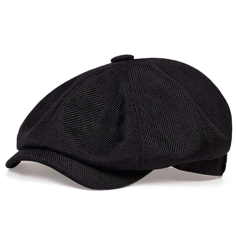 New Men Casual Newsboy Hat Spring Summer thin retro beret Hat wild casual Hats unisex octagonal Cap Fashion Hip Hop Caps gorras - KIMLUD