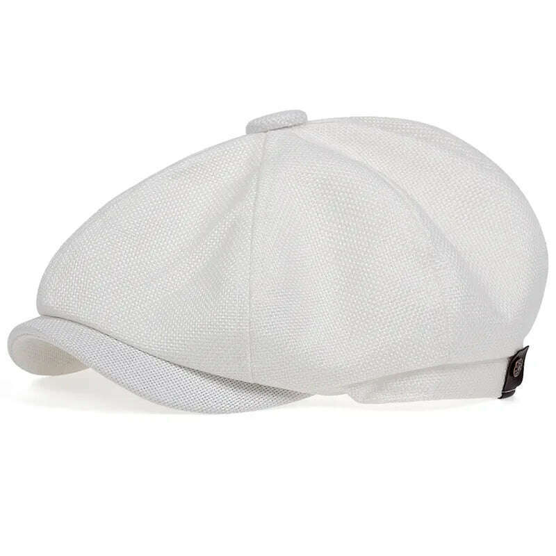 New Men Casual Newsboy Hat Spring Summer thin retro beret Hat wild casual Hats unisex octagonal Cap Fashion Hip Hop Caps gorras - KIMLUD