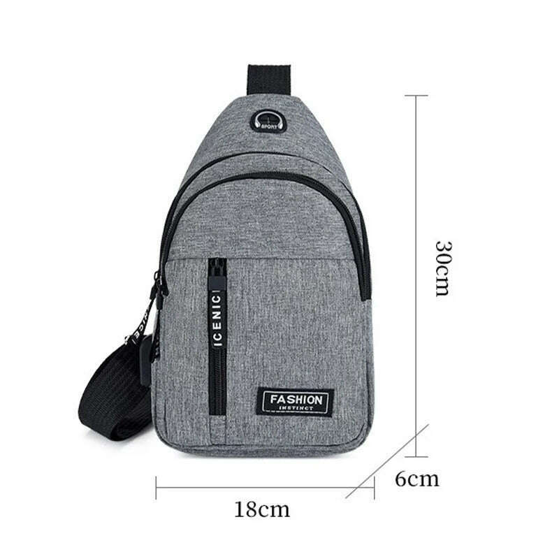 New Men Shoulder Bags Chest Bag Multifuncional Crossbody Bags Travel Sling Bag - KIMLUD