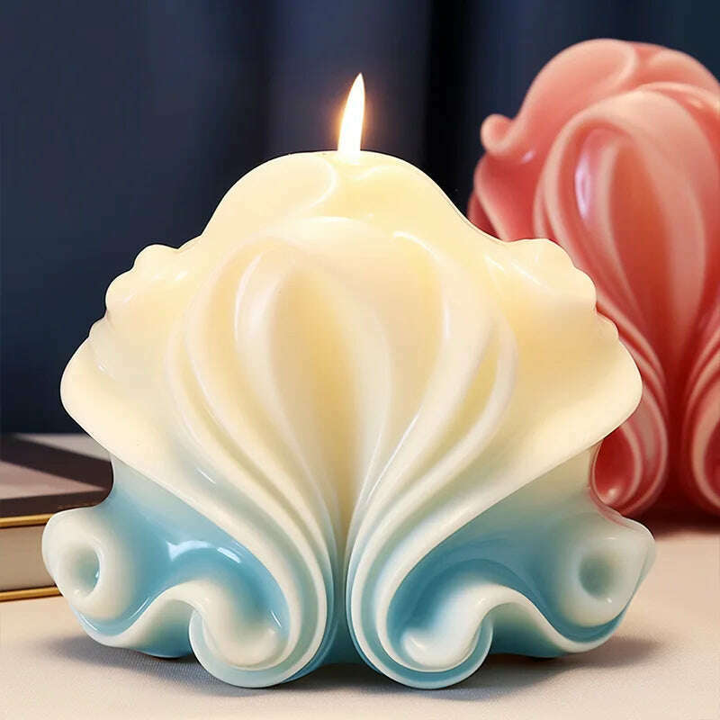 KIMLUD, New Ocean Shell Coral Candle Silicone Mold Handmade Aromatherapy Candle Decoration Coral Flower Shell Cake Soap Epoxy Resin Mold, KIMLUD Womens Clothes