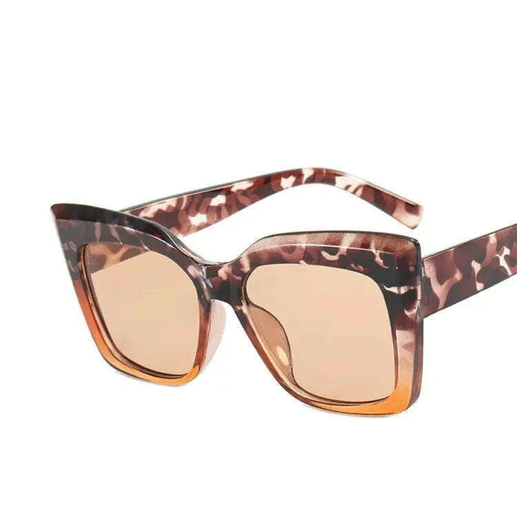 New Oversized Cat Eye Sunglasses 2022 Fashion Women Shades Trending Men Gradient Sun Glasses Shades UV400 Glasses Goggles - KIMLUD