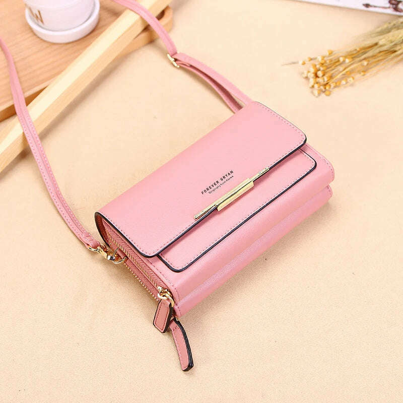 New Pu Leather Women Handbags Female Multifunctional Large Capacity Shoulder Bags Fashion Crossbody Bags For Ladies Phone Purse - KIMLUD