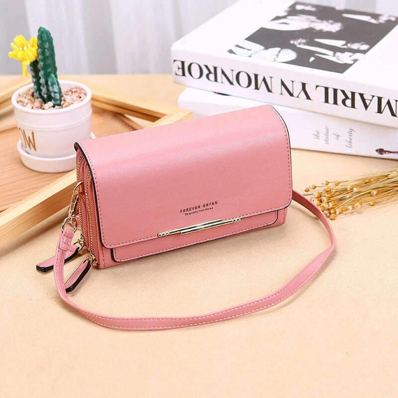 New Pu Leather Women Handbags Female Multifunctional Large Capacity Shoulder Bags Fashion Crossbody Bags For Ladies Phone Purse - KIMLUD