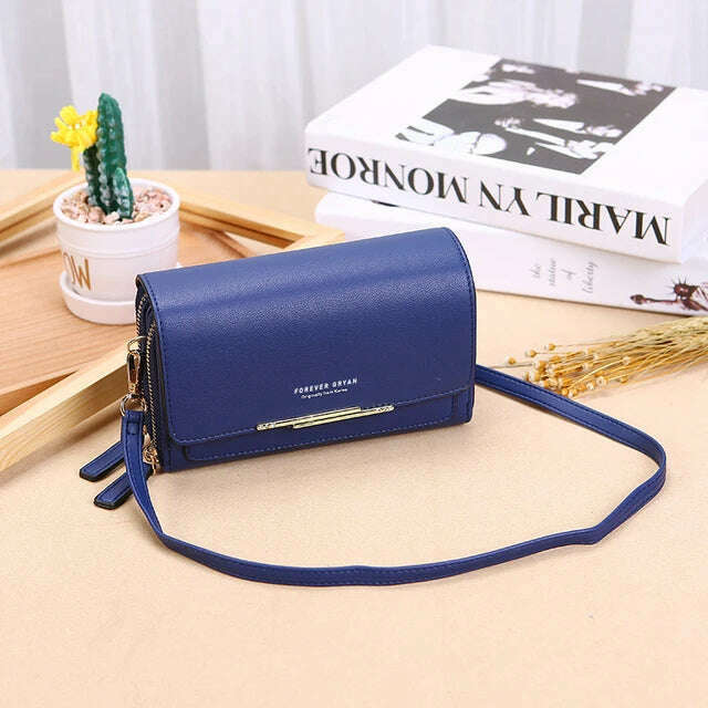 New Pu Leather Women Handbags Female Multifunctional Large Capacity Shoulder Bags Fashion Crossbody Bags For Ladies Phone Purse - KIMLUD