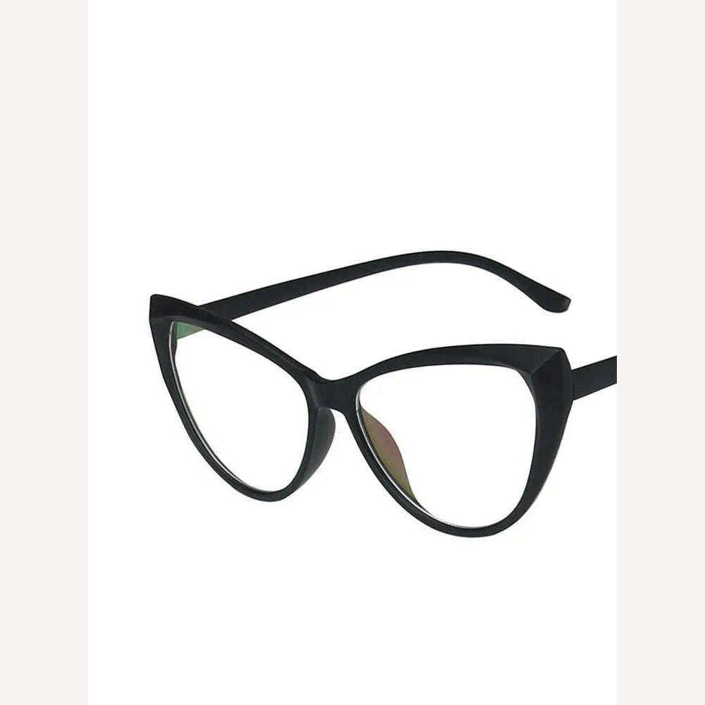 KIMLUD, New Retro Cat Eye Glasses Frame Women Brand Vintage Trend Anti-blue Light Glasses Transparent Frame Myopia Eyeglasses, KIMLUD Womens Clothes