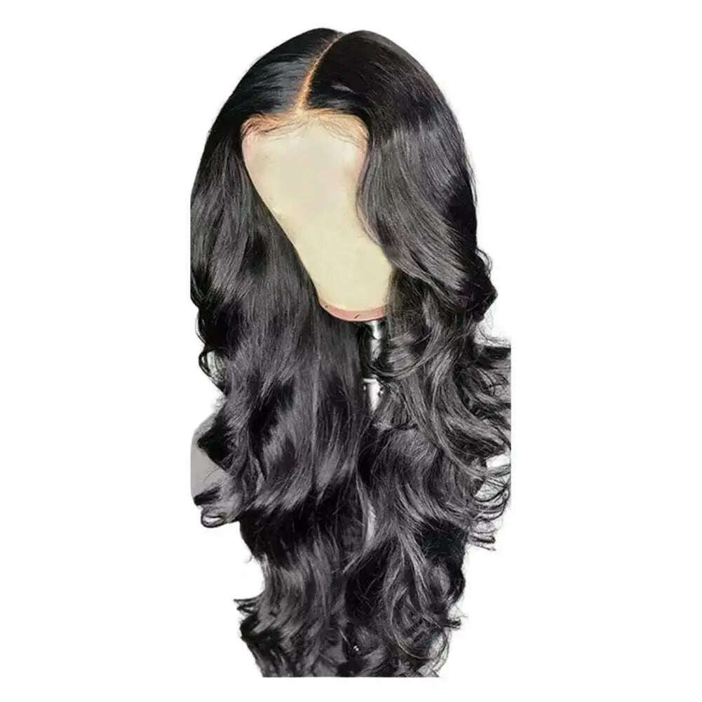 KIMLUD, New selling wig female long curly hair big wave synthetic high temperature silk mechanism wig set, Black, KIMLUD APPAREL - Womens Clothes