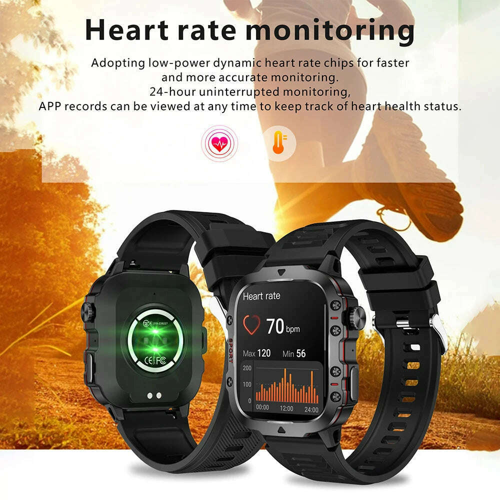 KIMLUD, New Smart Watch For Men Women Bluetooth Call Heart Rate Sleep Monitoring 3ATM Waterproof Sport Smartwatch For Android IOS 2024, KIMLUD Womens Clothes