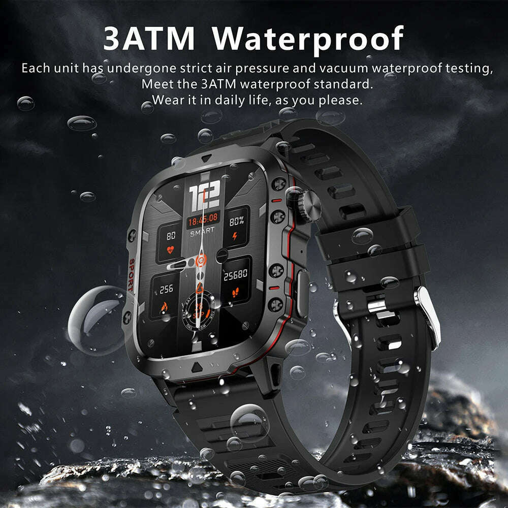 KIMLUD, New Smart Watch For Men Women Bluetooth Call Heart Rate Sleep Monitoring 3ATM Waterproof Sport Smartwatch For Android IOS 2024, KIMLUD Womens Clothes