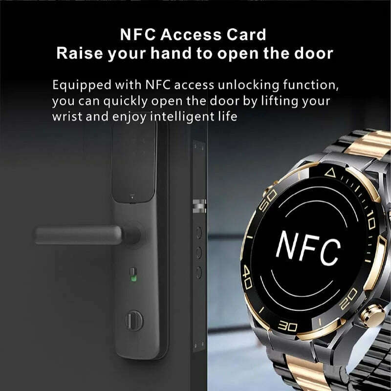 New Smart Watch Men 4GB ROM Bluetooth Call NFC IP68 Waterproof GPS Track AI Voice Assistant Women Smart Watch For Huawei Xiaomi - KIMLUD