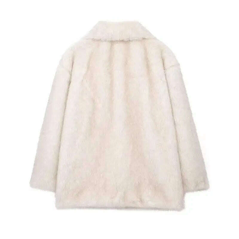 KIMLUD, New Street Style Long Plush Coat Women With Thick Warm Cold Autumn Winter Faux Fur Coat High-Quality Fluffy Dyed Fox Fur Jacket, KIMLUD Womens Clothes