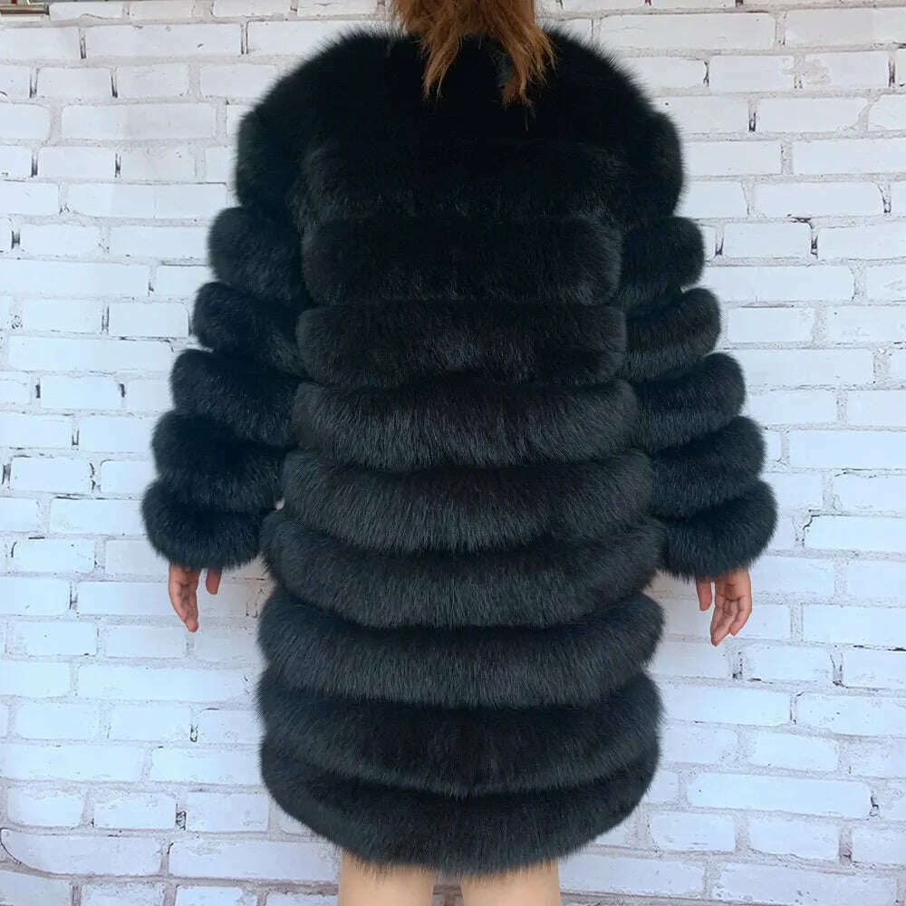 NEW style 4in1 real fur coats Women Natural Real Fur Jackets Vest Winter Outerwear Women fox fur coat high quality fur Clothes - KIMLUD