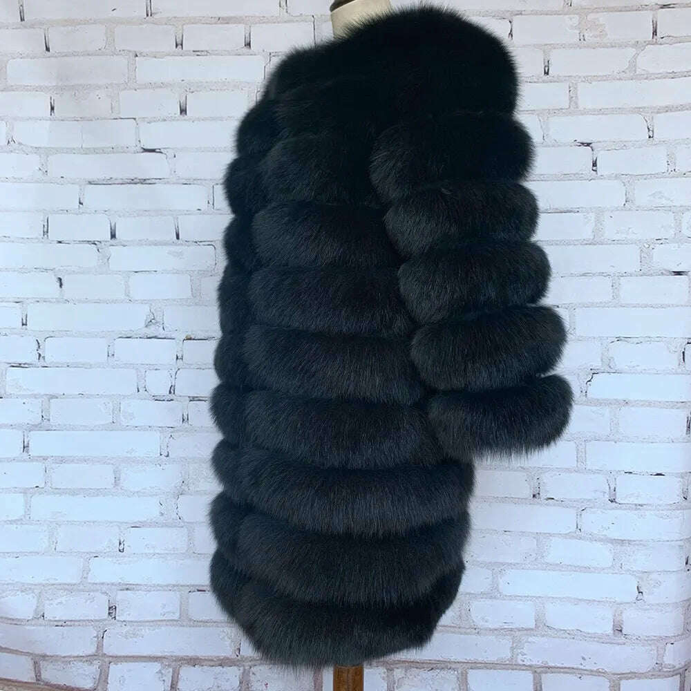 NEW style 4in1 real fur coats Women Natural Real Fur Jackets Vest Winter Outerwear Women fox fur coat high quality fur Clothes - KIMLUD