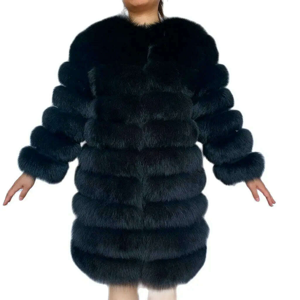 NEW style 4in1 real fur coats Women Natural Real Fur Jackets Vest Winter Outerwear Women fox fur coat high quality fur Clothes - KIMLUD