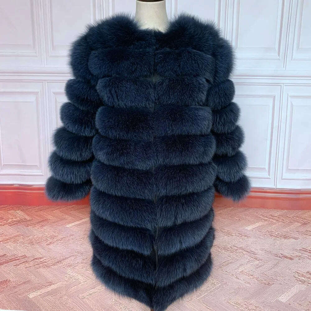 NEW style 4in1 real fur coats Women Natural Real Fur Jackets Vest Winter Outerwear Women fox fur coat high quality fur Clothes - KIMLUD