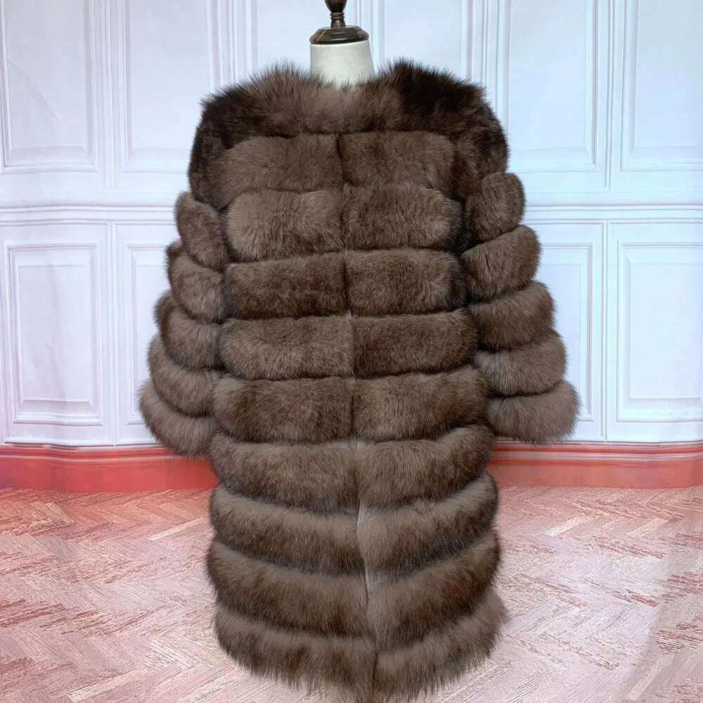 NEW style 4in1 real fur coats Women Natural Real Fur Jackets Vest Winter Outerwear Women fox fur coat high quality fur Clothes - KIMLUD