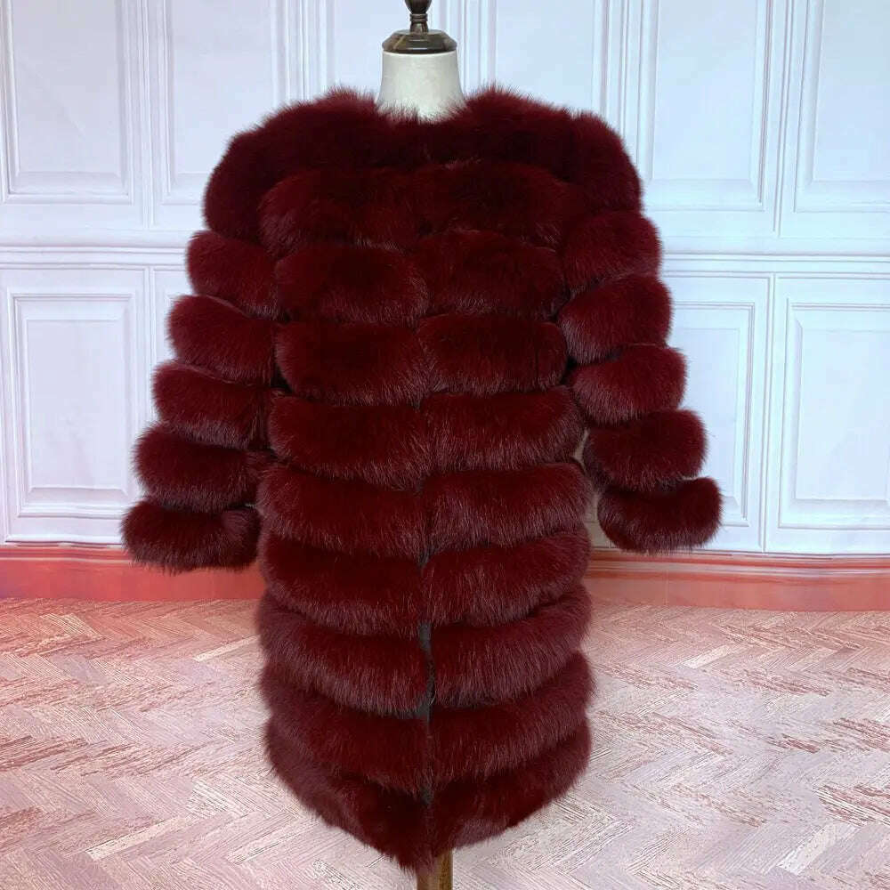 NEW style 4in1 real fur coats Women Natural Real Fur Jackets Vest Winter Outerwear Women fox fur coat high quality fur Clothes - KIMLUD