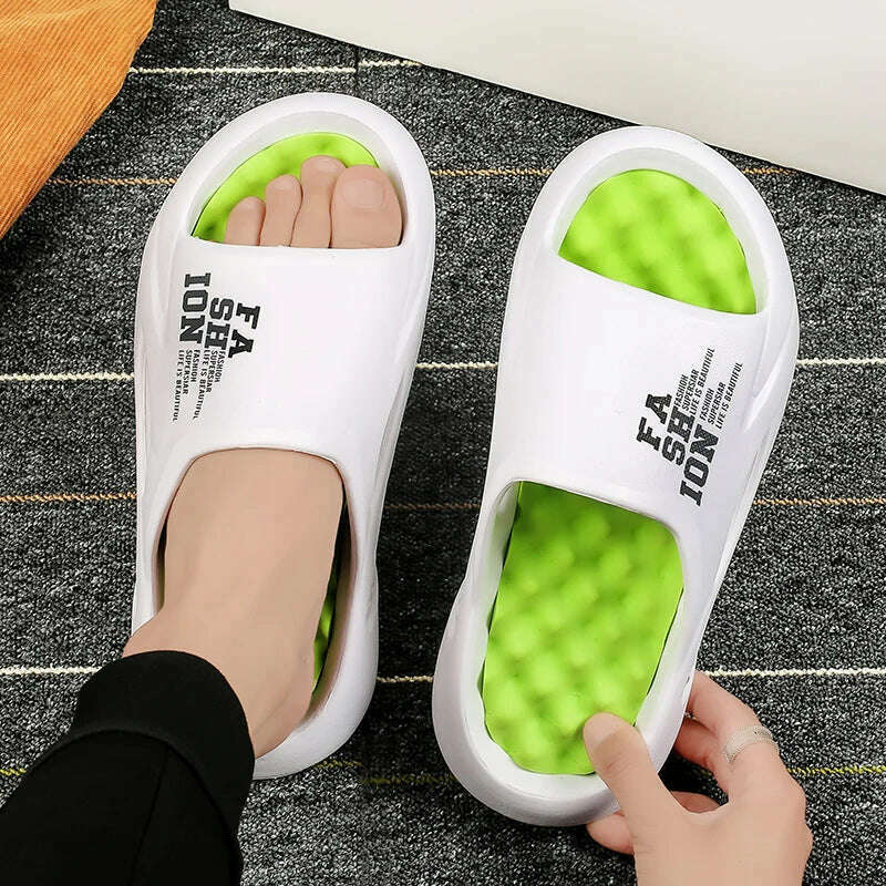 KIMLUD, New Summer Men Massage Slippers Sides Indoor Outdoor Sandals Beach Casual Shoes Soft Sole Slides Men Flip-flops Men's Sandals, KIMLUD Womens Clothes