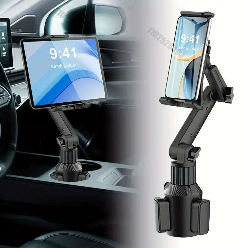 KIMLUD, NEW Tablet Cup Holder Mount 360 Adjustable Smartphone Holder Car 270 Tilt Bar Triangular Base Ram Mount Tablet Holder For SUVs, KIMLUD Womens Clothes
