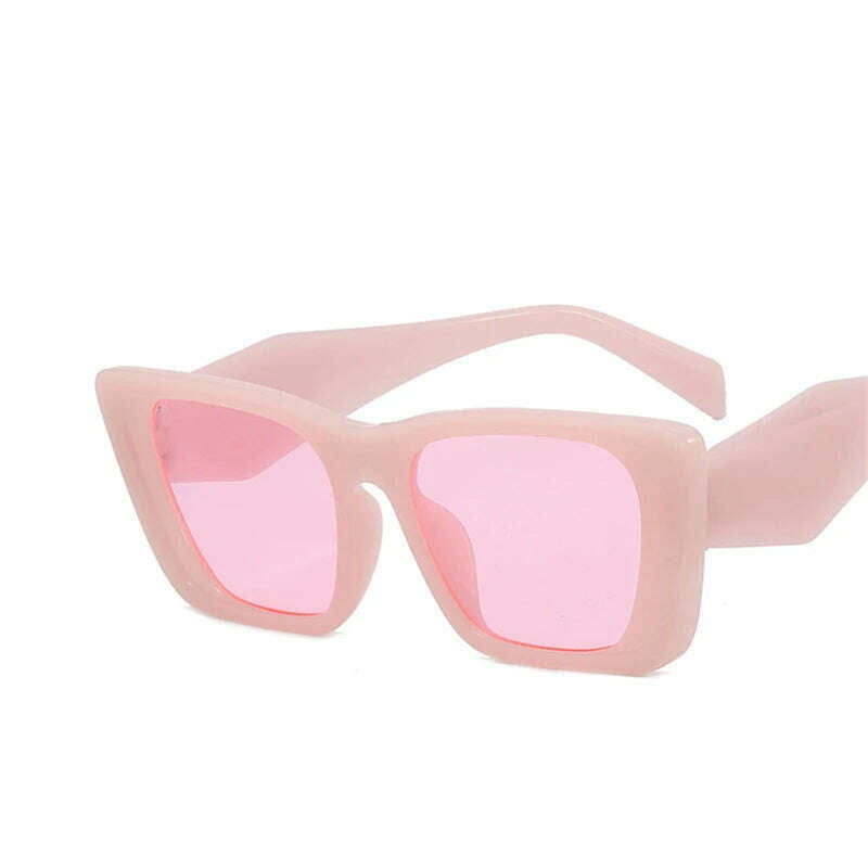 KIMLUD, New Trend Sunglasses Women Luxury Brand Vintage Square Sun Glasses Fashion Retro Ladies Cat Eye Eyewear Eyeglasses oculos de sol, pink / only 1pcs sunglasses, KIMLUD APPAREL - Womens Clothes