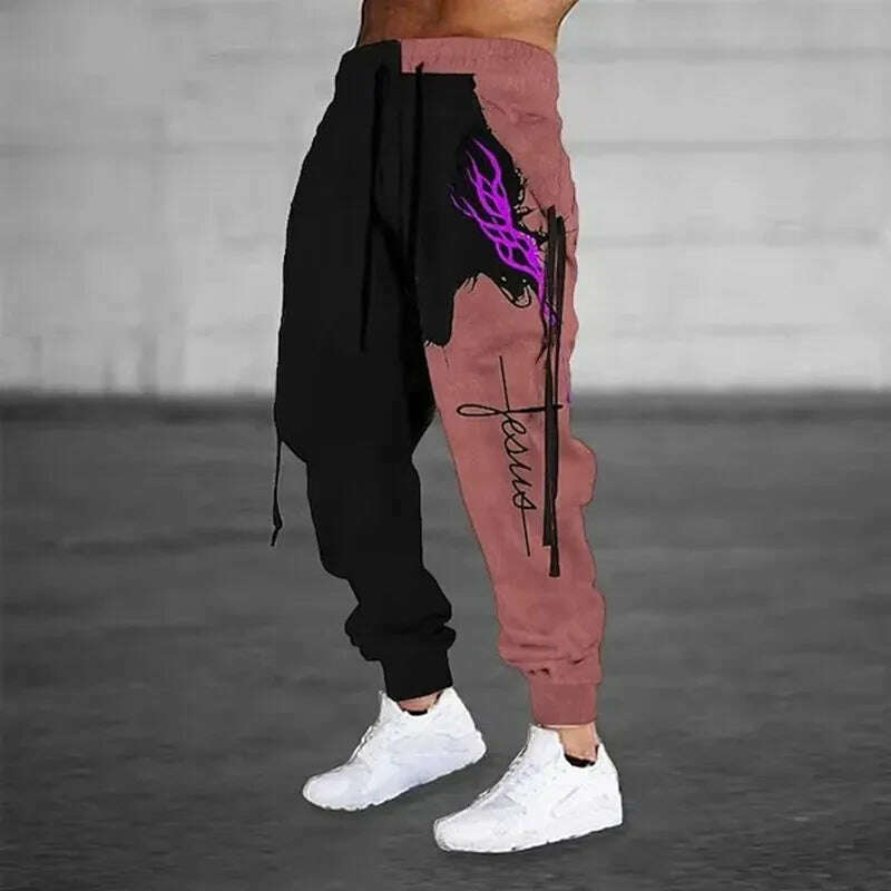 KIMLUD, New Wide Leg Men's Sweatpants 3D Print Y2k Pants Man Casual Golf Joggers Long Outdoor Hip Hop Male Loose Trousers Gym Tracksuit, M080101-YYX00199 / 3XL, KIMLUD APPAREL - Womens Clothes