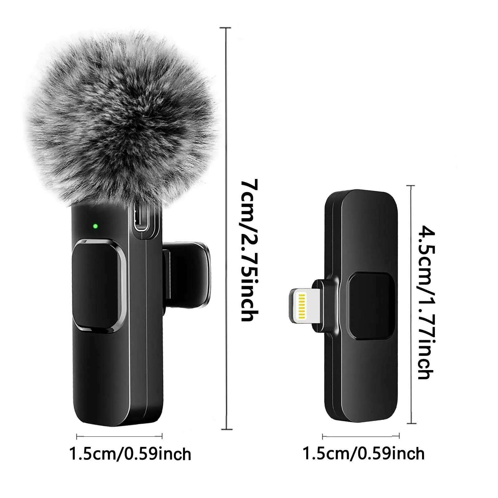 KIMLUD, NEW Wireless Lavalier Microphone Audio Video Recording Mini Mic For iPhone Android Laptop Live Gaming Mobile Phone Microphone, KIMLUD Womens Clothes