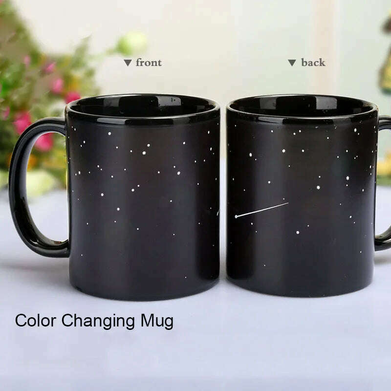 Newest Style Ceramic Cups Changing Color Mug Milk Coffee Mugs Friends Gifts Student Breakfast Cup Star Solar System Mugs - KIMLUD