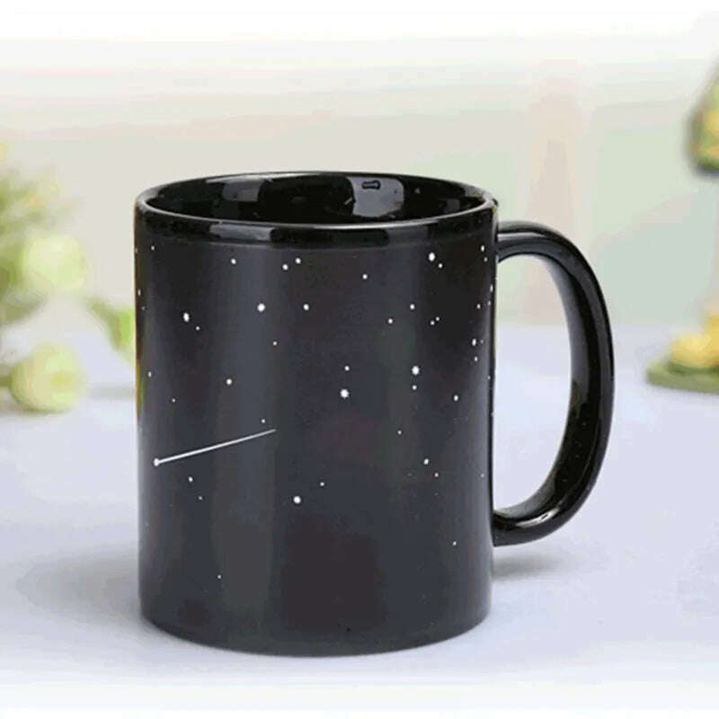 Newest Style Ceramic Cups Changing Color Mug Milk Coffee Mugs Friends Gifts Student Breakfast Cup Star Solar System Mugs - KIMLUD