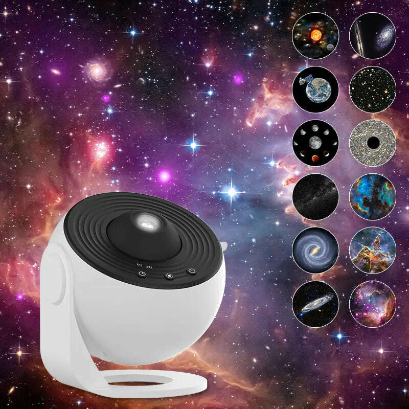 KIMLUD, Night Light Galaxy Projector Starry Sky Projector 360° Rotate Planetarium Lamp For Kids Bedroom Valentines Day Gift Wedding Deco, KIMLUD Womens Clothes