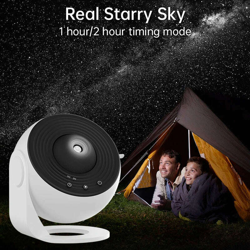 Night Light Galaxy Projector Starry Sky Projector 360° Rotate Planetarium Lamp For Kids Bedroom Valentines Day Gift Wedding Deco - KIMLUD