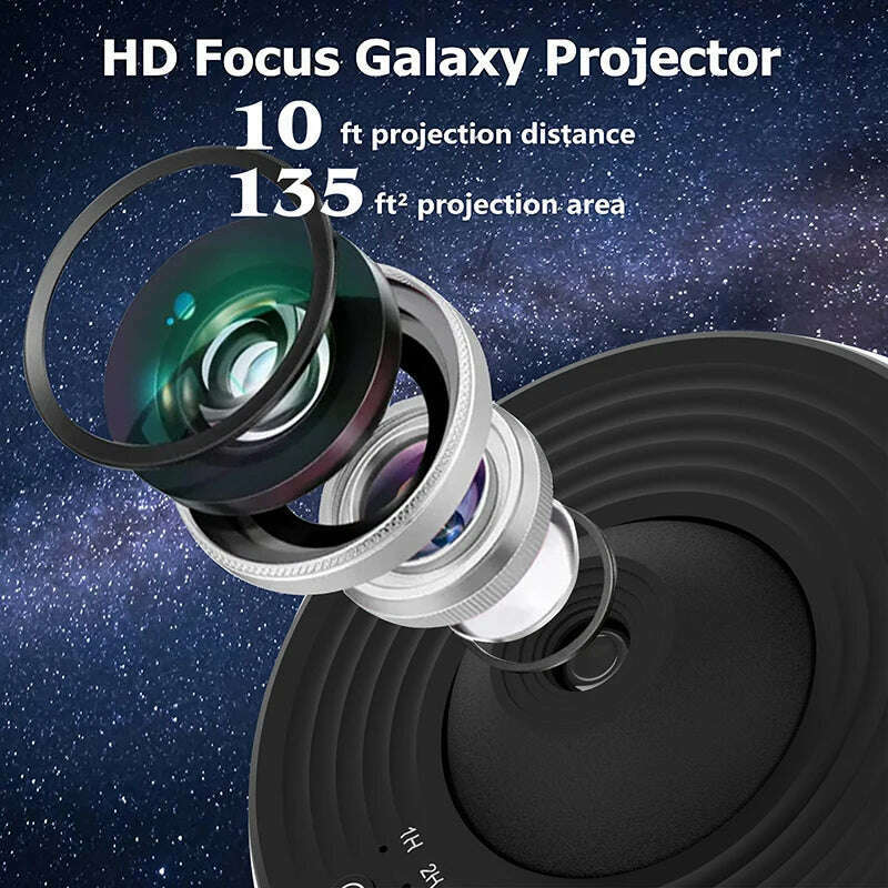 Night Light Galaxy Projector Starry Sky Projector 360° Rotate Planetarium Lamp For Kids Bedroom Valentines Day Gift Wedding Deco - KIMLUD