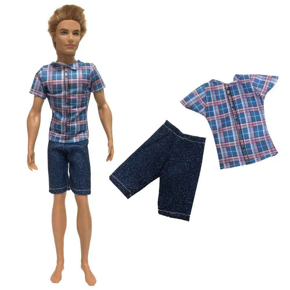 NK Mix Prince Ken Doll Clothes Fashion Suit Cool Outfit For Barbie Boy KEN Doll Accessories Presents Baby Gift DIY Toys JJ - KIMLUD