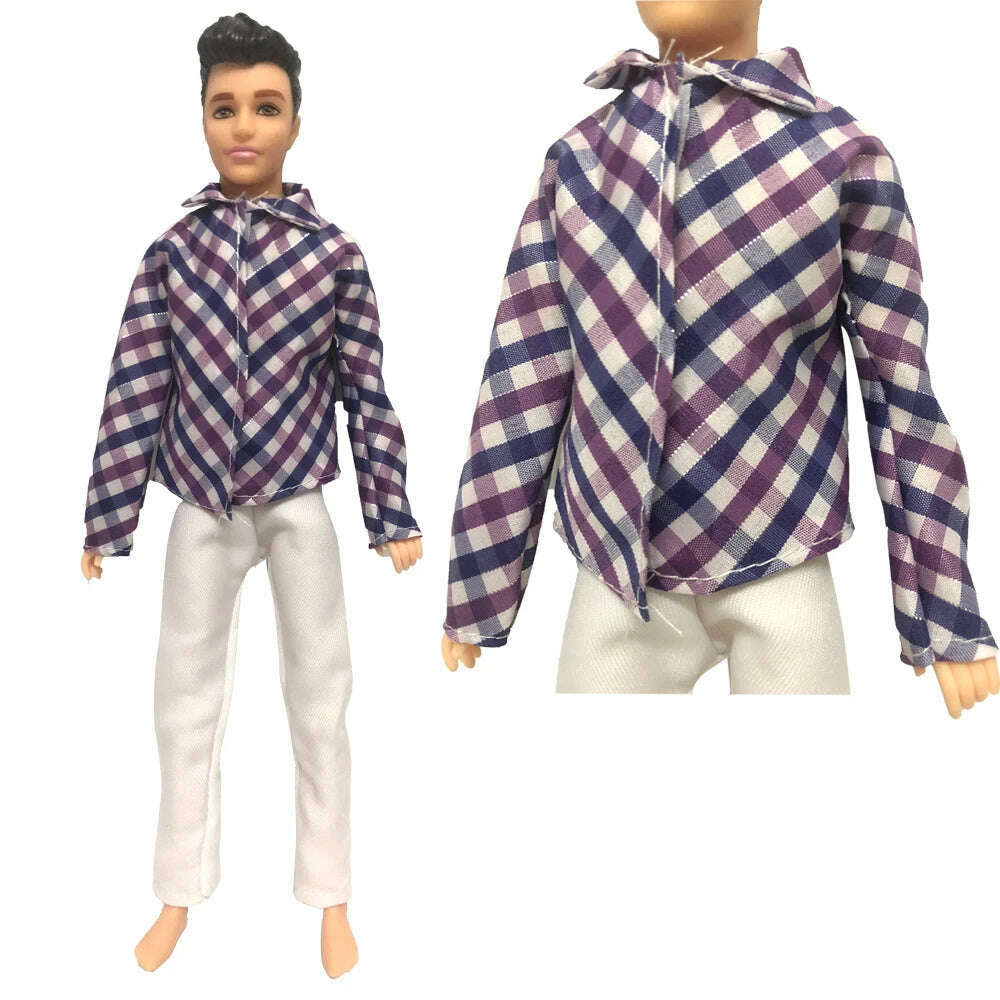 NK Mix Prince Ken Doll Clothes Fashion Suit Cool Outfit For Barbie Boy KEN Doll Accessories Presents Baby Gift DIY Toys JJ - KIMLUD