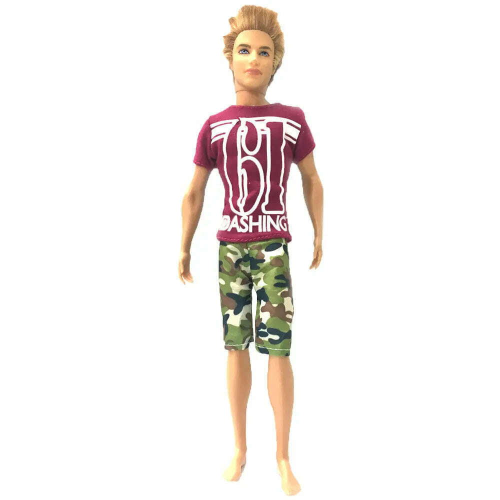 NK Mix Prince Ken Doll Clothes Fashion Suit Cool Outfit For Barbie Boy KEN Doll Accessories Presents Baby Gift DIY Toys JJ - KIMLUD