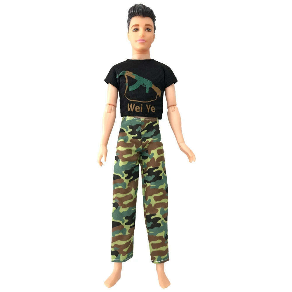 NK Mix Prince Ken Doll Clothes Fashion Suit Cool Outfit For Barbie Boy KEN Doll Accessories Presents Baby Gift DIY Toys JJ - KIMLUD