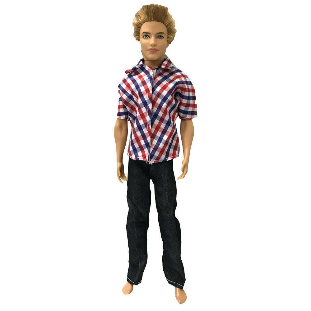 NK Mix Prince Ken Doll Clothes Fashion Suit Cool Outfit For Barbie Boy KEN Doll Accessories Presents Baby Gift DIY Toys JJ - KIMLUD