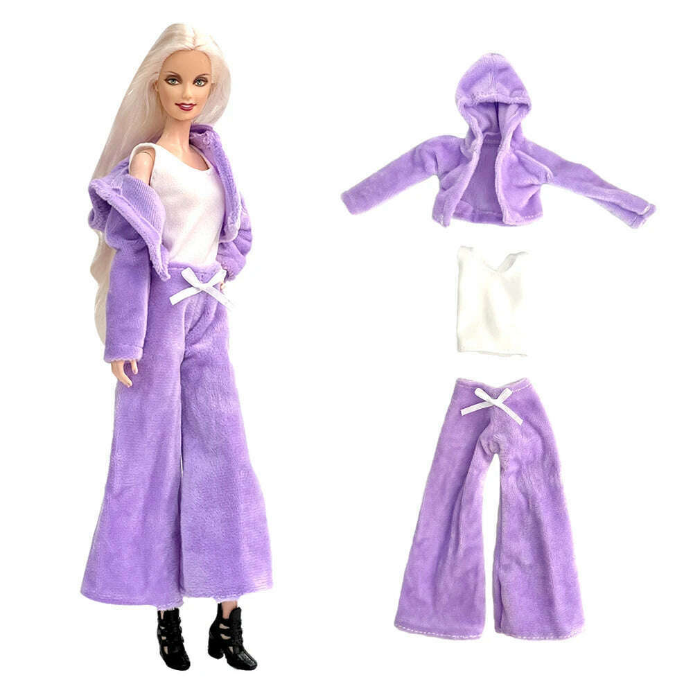 KIMLUD, NK New Outfit  For 1/6 FR Doll Clothes Dress Fashion  Fur  Coat Top Pants Clothing For Barbie Doll Clothes Doll Accessories JJ, Not Include Doll  W, KIMLUD APPAREL - Womens Clothes