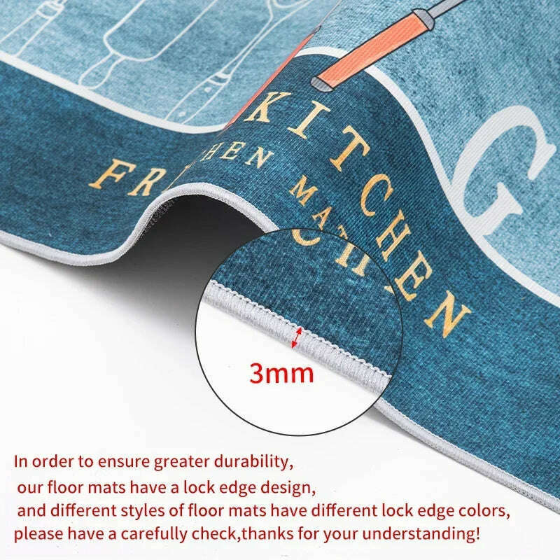 Non-slip Kitchen Mat Long Rugs Crystal Velvet Carpet for Living Room Absorbent Foot Mats Bedroom Doormat Alfombra 러그 주방매트 - KIMLUD