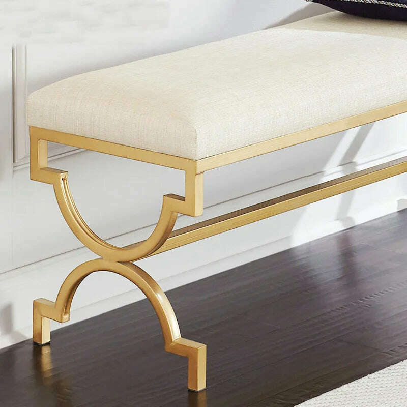 Nordic Sofa Hallway Bench Home Door Shoe Stool Light Luxury Bed Tail Stool Home Furniture Clothing Store Rest Stool - KIMLUD