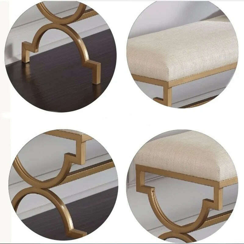 Nordic Sofa Hallway Bench Home Door Shoe Stool Light Luxury Bed Tail Stool Home Furniture Clothing Store Rest Stool - KIMLUD