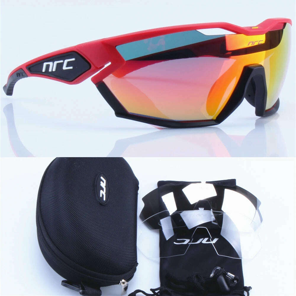 NRC X2 PRide 3lens Cycling Glasses Man Mountain Bike Bicycle Sport Sunglasses MTB Cycling Eyewear Woman - KIMLUD