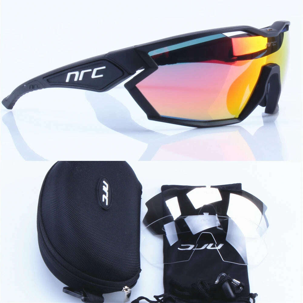 NRC X2 PRide 3lens Cycling Glasses Man Mountain Bike Bicycle Sport Sunglasses MTB Cycling Eyewear Woman - KIMLUD