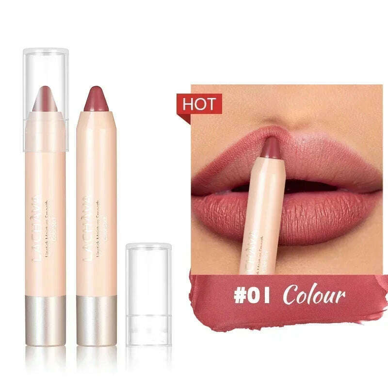 KIMLUD, Nude Brown Lipliner Pen Waterproof Sexy Red Matte Contour Tint Lipstick Lasting Non-stick Cup Lipliner Pen Lips Makeup Cosmetic, A01, KIMLUD APPAREL - Womens Clothes