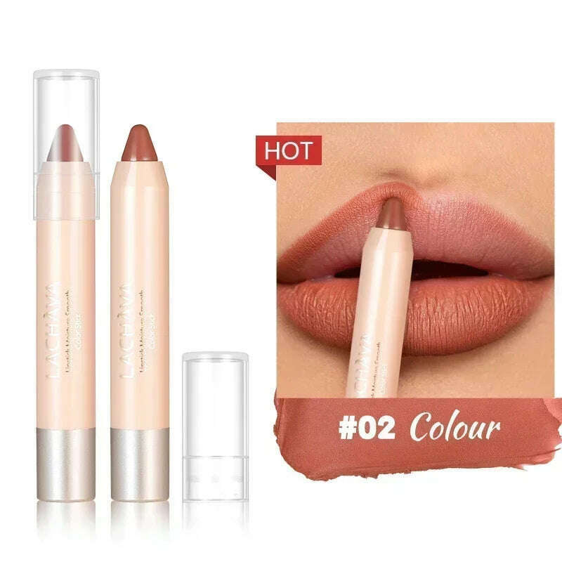 KIMLUD, Nude Brown Lipliner Pen Waterproof Sexy Red Matte Contour Tint Lipstick Lasting Non-stick Cup Lipliner Pen Lips Makeup Cosmetic, A02, KIMLUD APPAREL - Womens Clothes