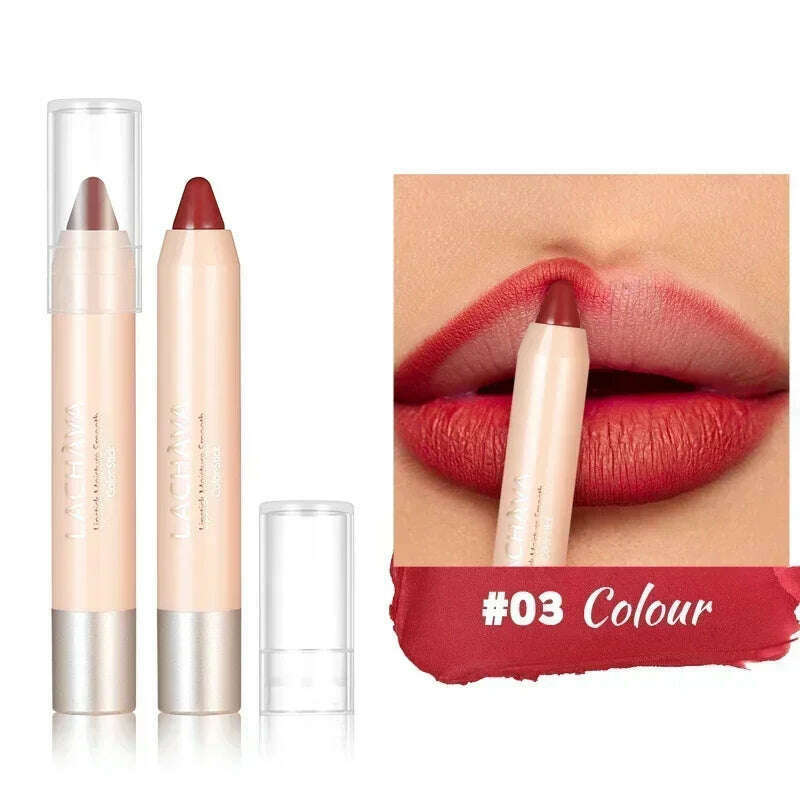 KIMLUD, Nude Brown Lipliner Pen Waterproof Sexy Red Matte Contour Tint Lipstick Lasting Non-stick Cup Lipliner Pen Lips Makeup Cosmetic, A03, KIMLUD APPAREL - Womens Clothes