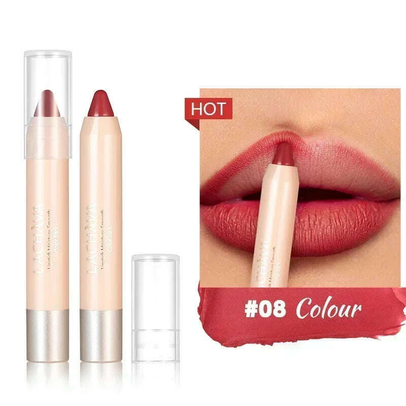 KIMLUD, Nude Brown Lipliner Pen Waterproof Sexy Red Matte Contour Tint Lipstick Lasting Non-stick Cup Lipliner Pen Lips Makeup Cosmetic, A08, KIMLUD APPAREL - Womens Clothes