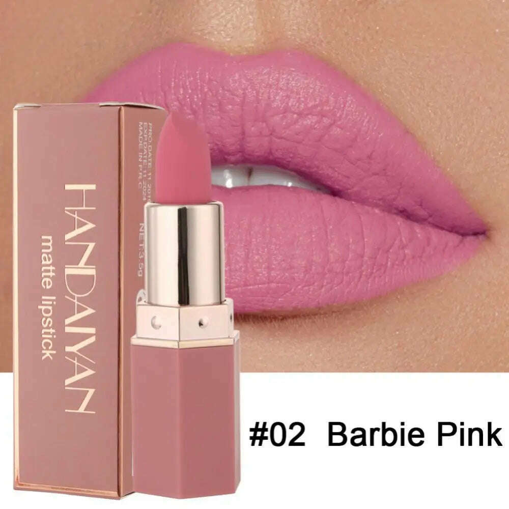 KIMLUD, Nude Matte Lipsticks 6 Colors Waterproof Long Lasting Lip Stick Not Fading Sexy Nude Red Pink Velvet Lipsticks Makeup Cosmetic, 02 / CHINA, KIMLUD APPAREL - Womens Clothes