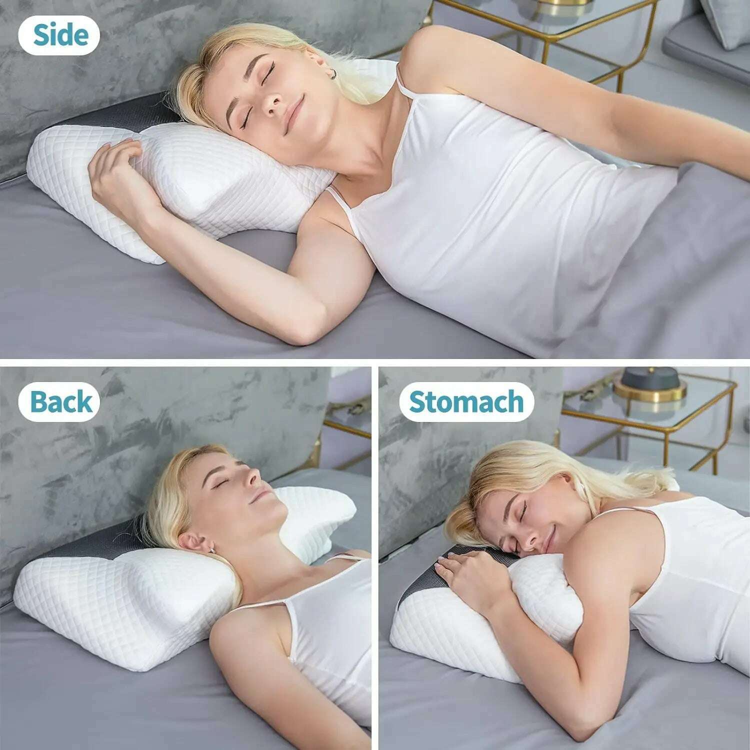 Odorless Orthopedic Pillow For Neck And Shoulder Pain Memory Foam Neck Pillow Ergonomic Sleeping Cervical Pillow - KIMLUD