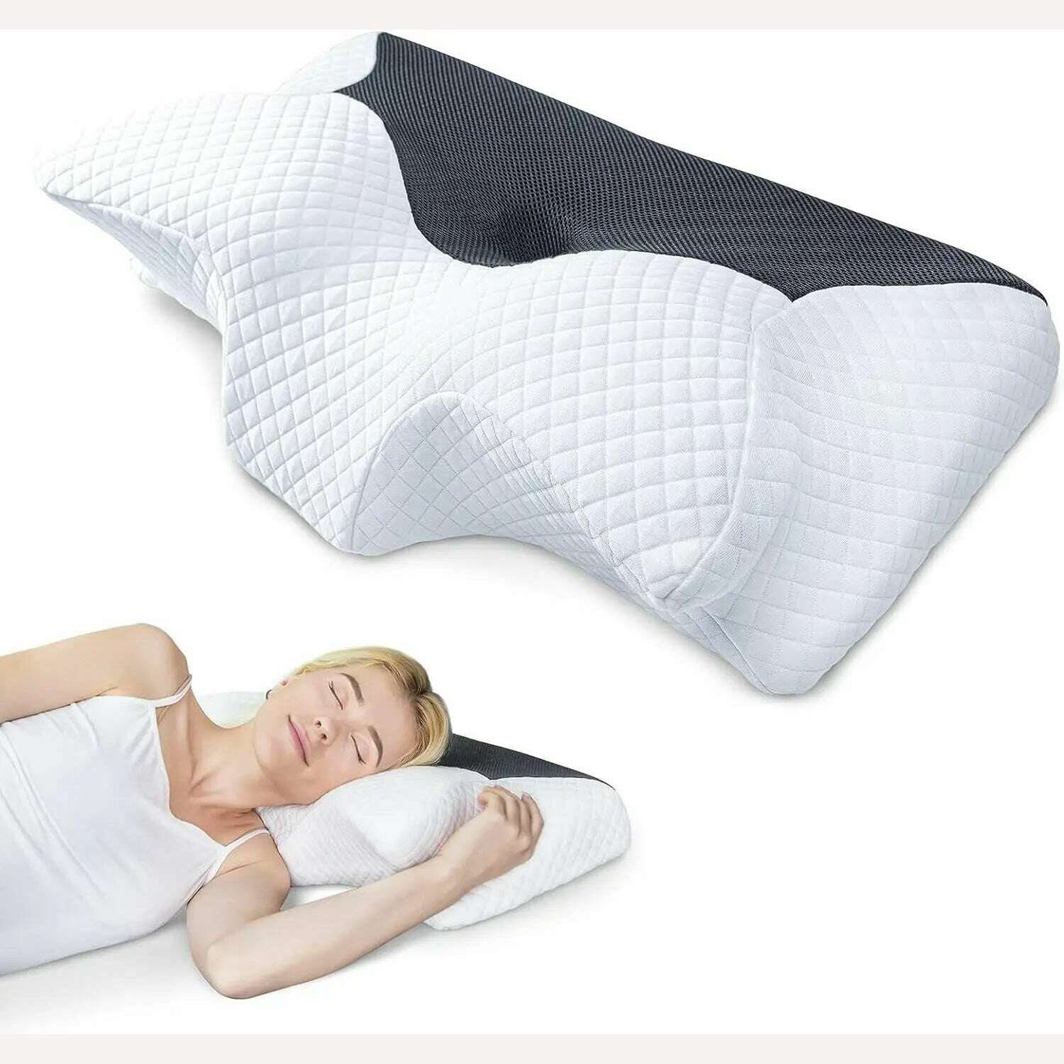 Odorless Orthopedic Pillow For Neck And Shoulder Pain Memory Foam Neck Pillow Ergonomic Sleeping Cervical Pillow - KIMLUD