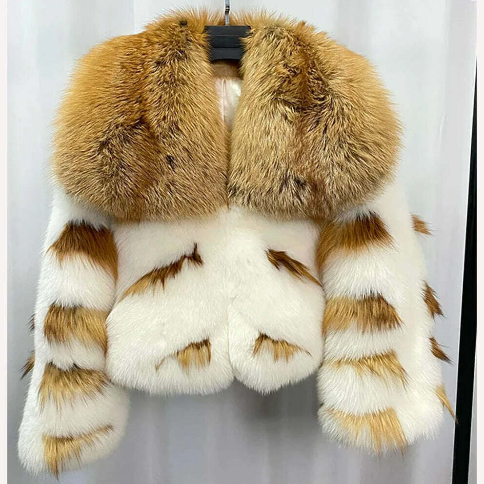 KIMLUD, OFURTEBUY Natural Real Fox Fur Coat Women Fur Coat For Women Warm Luxury Winter Jacket Women Promotion Female Vest Plus Size, 1 / S bust 95cm, KIMLUD APPAREL - Womens Clothes